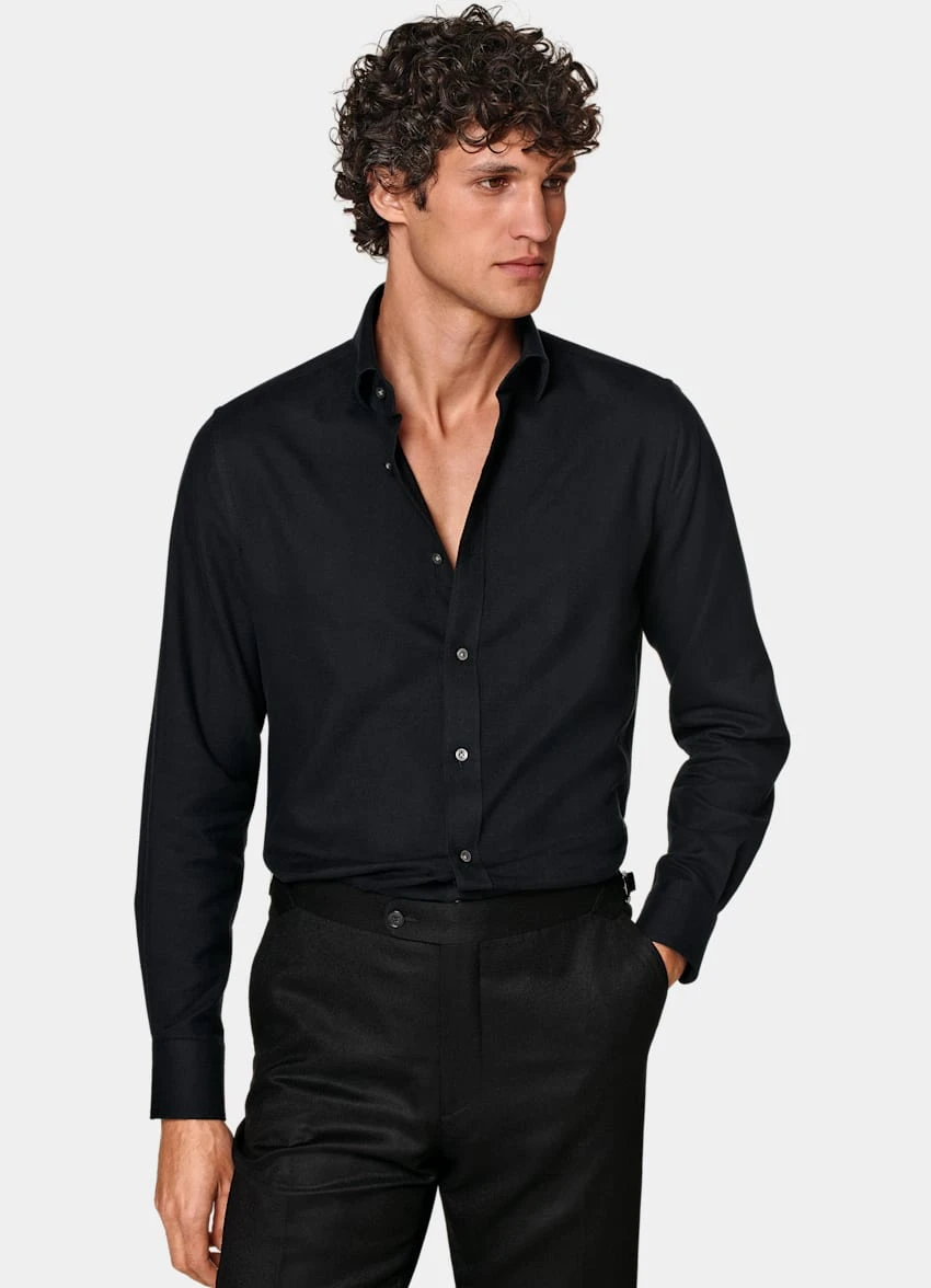 Black Slim Fit Shirt 2 Black Slim Fit Shirt - Image 2