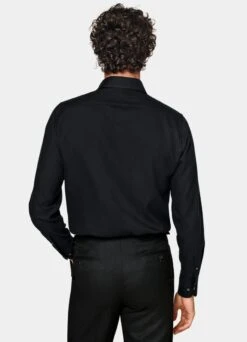 Black Slim Fit Shirt 11 Black Slim Fit Shirt -Suit Supply H6801 105