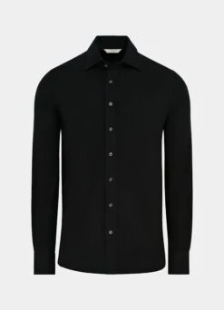 Black Slim Fit Shirt 13 Black Slim Fit Shirt -Suit Supply H6801 25