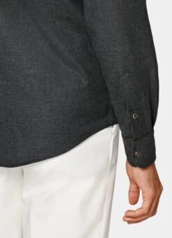 Dark Grey Western Shirt 10 Dark Grey Western Shirt -Suit Supply H6804 103