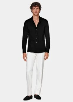 Black Extra Slim Fit Shirt 11 Black Extra Slim Fit Shirt -Suit Supply H6807ESF 104