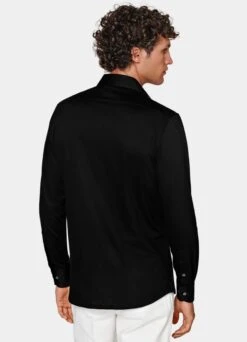Black Extra Slim Fit Shirt 12 Black Extra Slim Fit Shirt -Suit Supply H6807ESF 105