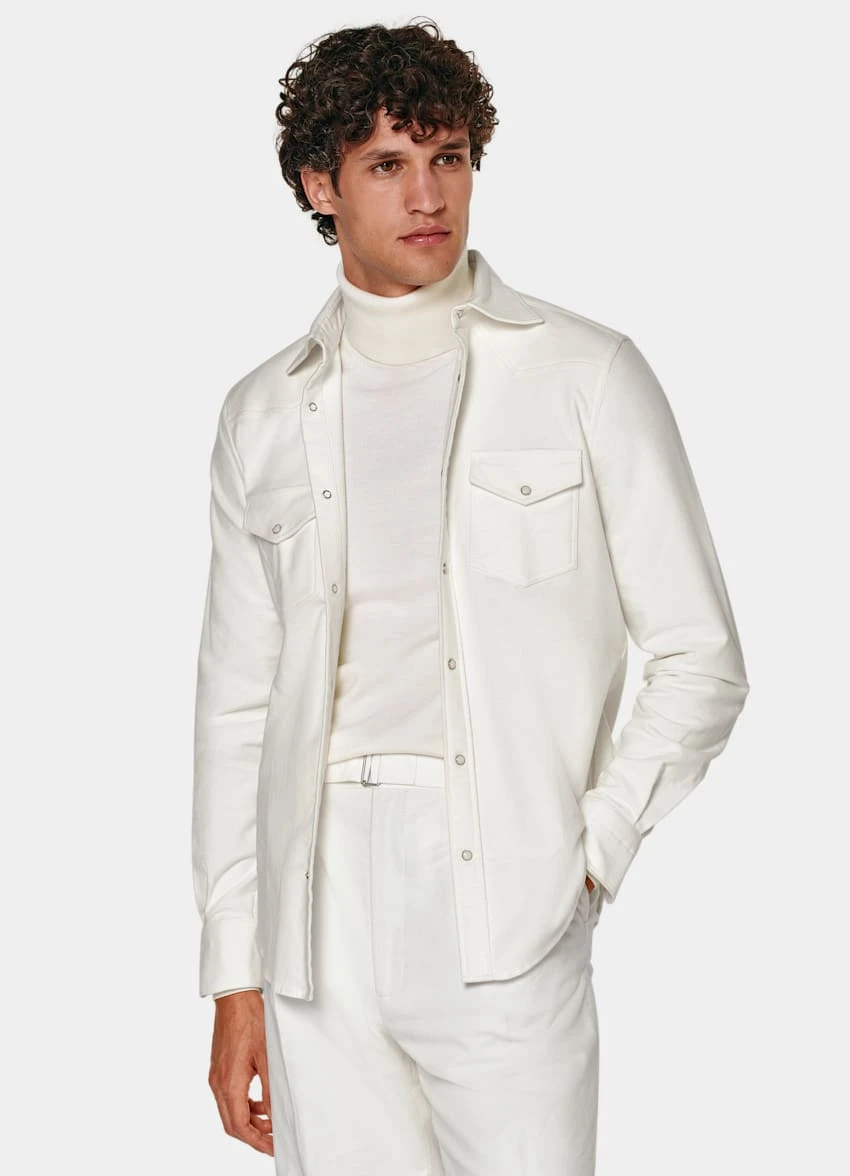 Off-White Western Shirt 2 Off-White Western Shirt - Image 2