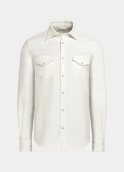 Off-White Western Shirt 15 Off-White Western Shirt -Suit Supply H6808 25