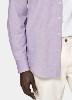 Purple Slim Fit Shirt 8 Purple Slim Fit Shirt -Suit Supply H6809 103