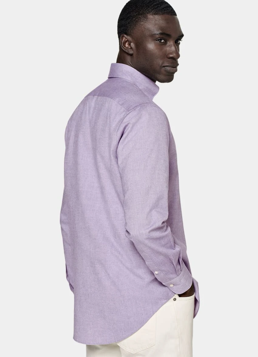 Purple Slim Fit Shirt 4 Purple Slim Fit Shirt - Image 4