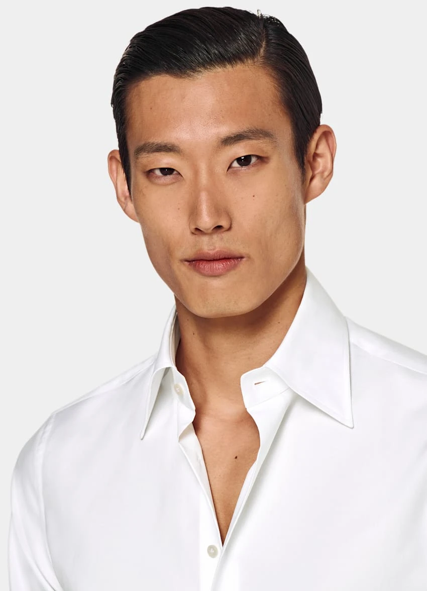 White Large Classic Collar Slim Fit Shirt 1 White Large Classic Collar Slim Fit Shirt