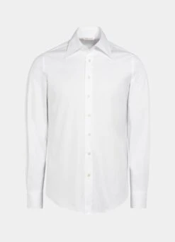 White Large Classic Collar Slim Fit Shirt 15 White Large Classic Collar Slim Fit Shirt -Suit Supply H6883 25