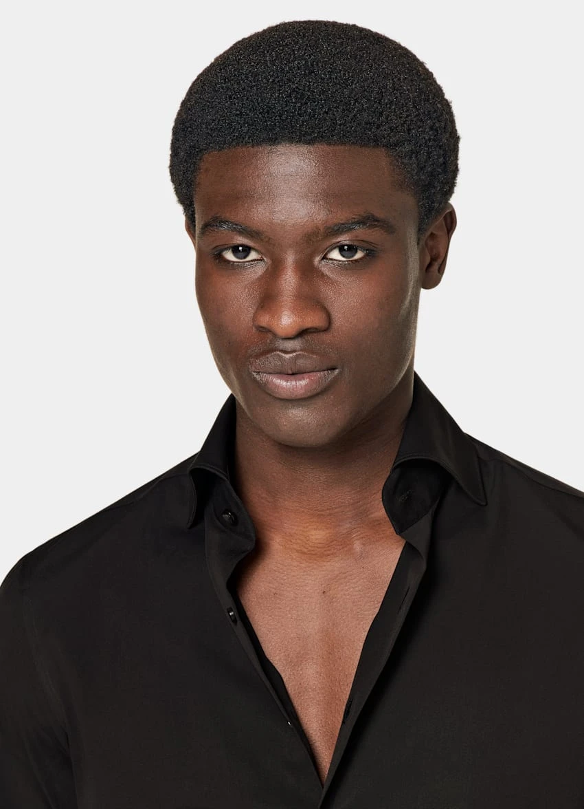 Dark Brown Poplin Extra Slim Fit Shirt 1 Dark Brown Poplin Extra Slim Fit Shirt