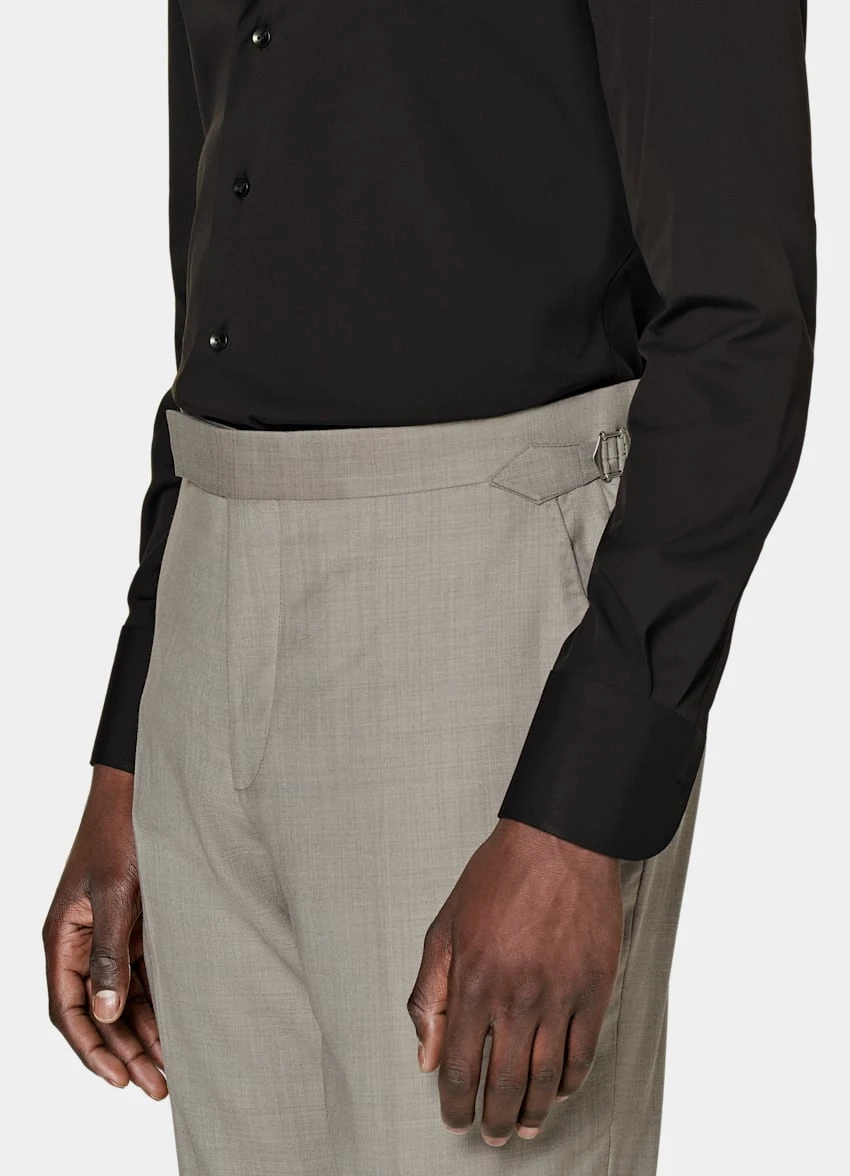 Dark Brown Poplin Extra Slim Fit Shirt 3 Dark Brown Poplin Extra Slim Fit Shirt - Image 3