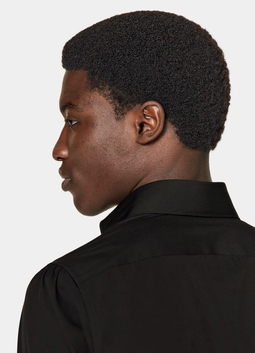 Dark Brown Poplin Extra Slim Fit Shirt 6 Dark Brown Poplin Extra Slim Fit Shirt - Image 6