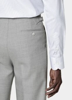 White Striped Twill Slim Fit Shirt 10 White Striped Twill Slim Fit Shirt -Suit Supply H6890 103