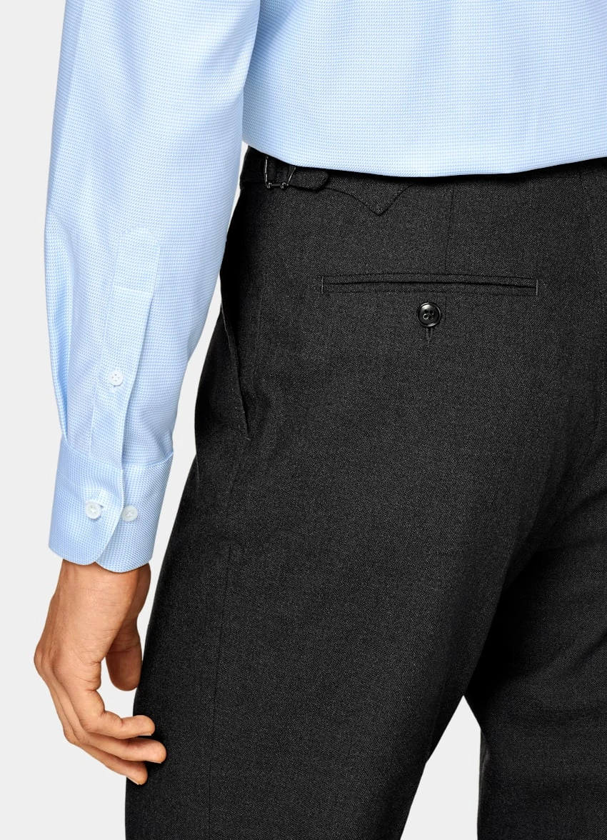 Light Blue Houndstooth Twill Slim Fit Shirt 3 Light Blue Houndstooth Twill Slim Fit Shirt - Image 3