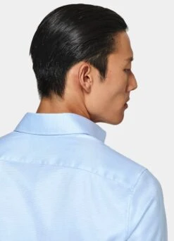 Light Blue Houndstooth Twill Slim Fit Shirt 13 Light Blue Houndstooth Twill Slim Fit Shirt -Suit Supply H6892 106