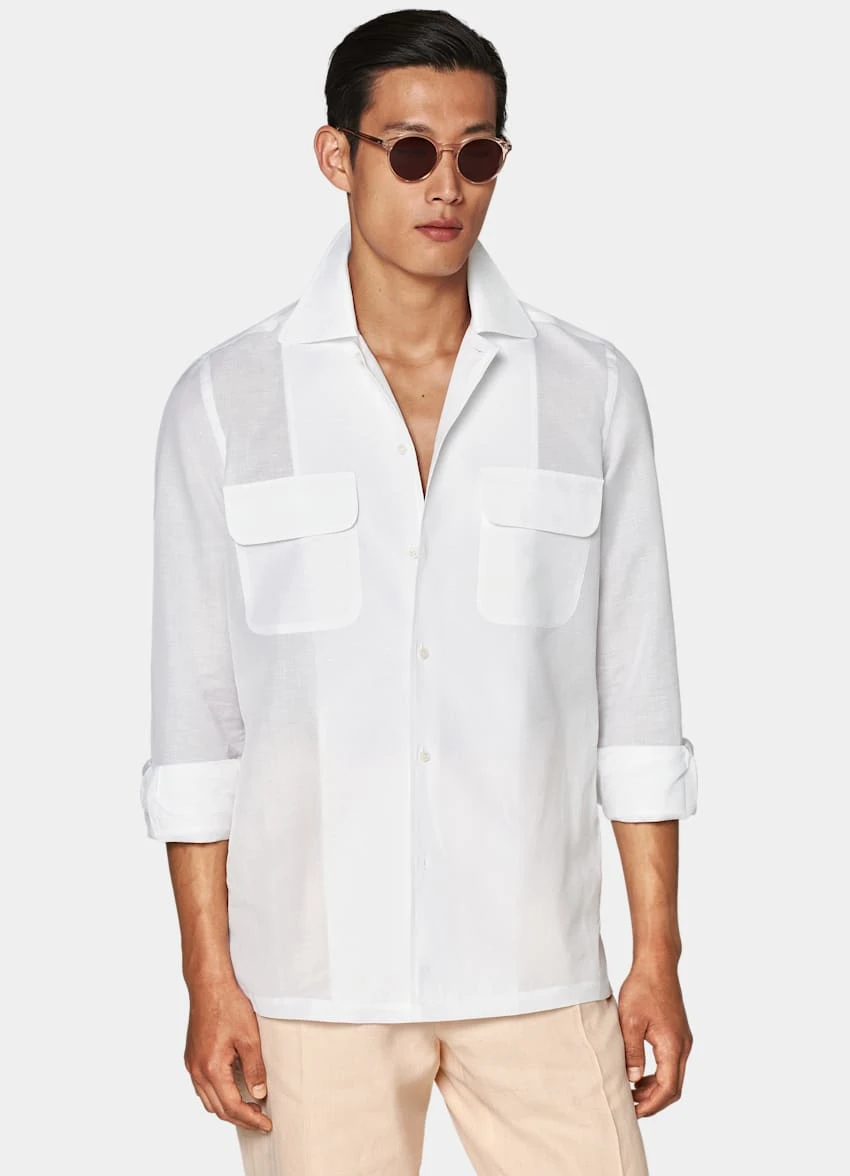 White Safari Shirt 2 White Safari Shirt - Image 2
