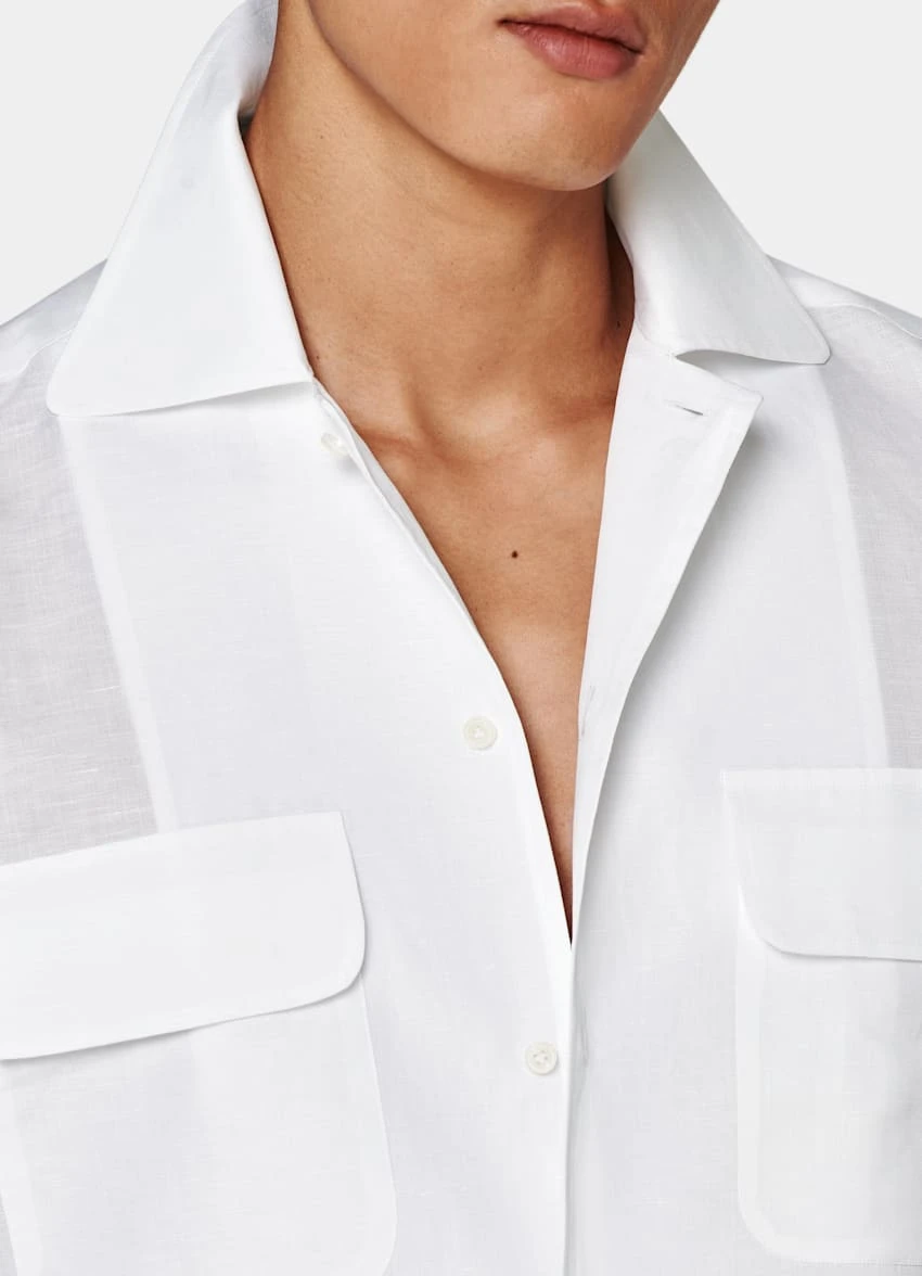 White Safari Shirt 3 White Safari Shirt - Image 3