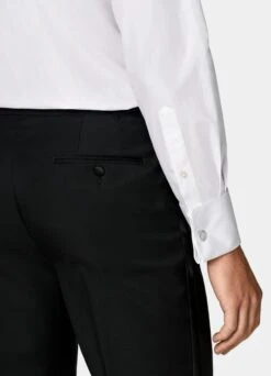 White Plissé Tailored Fit Tuxedo Shirt 12 White Plissé Tailored Fit Tuxedo Shirt -Suit Supply H7096 103