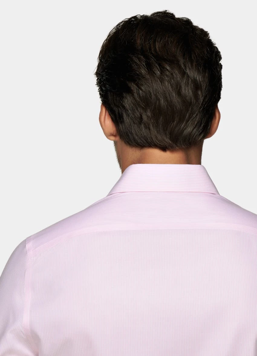 Pink Striped Oxford Slim Fit Shirt 6 Pink Striped Oxford Slim Fit Shirt - Image 6