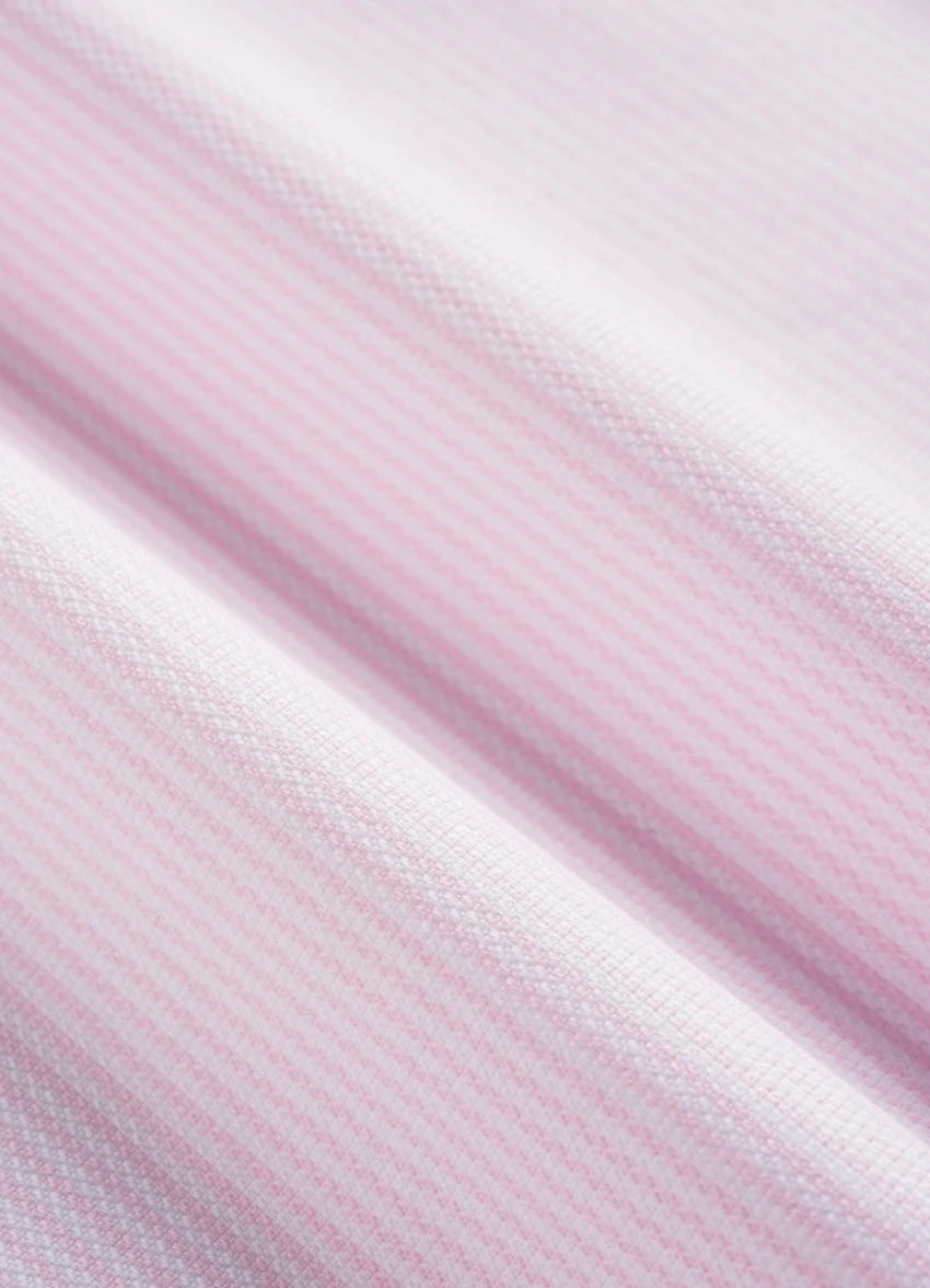 Pink Striped Oxford Slim Fit Shirt 7 Pink Striped Oxford Slim Fit Shirt - Image 7