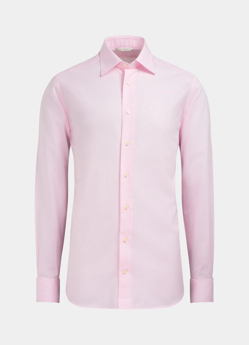 Pink Striped Oxford Slim Fit Shirt 8 Pink Striped Oxford Slim Fit Shirt - Image 8