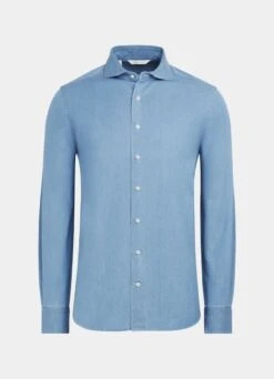 Mid Blue Slim Fit Shirt -Suit Supply H9261 25