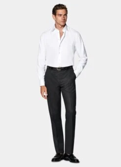 White Royal Oxford Slim Fit Shirt 11 White Royal Oxford Slim Fit Shirt -Suit Supply H9302 104