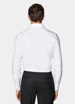 White Royal Oxford Slim Fit Shirt 12 White Royal Oxford Slim Fit Shirt -Suit Supply H9302 105