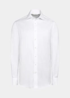 White Royal Oxford Slim Fit Shirt 15 White Royal Oxford Slim Fit Shirt -Suit Supply H9302 25