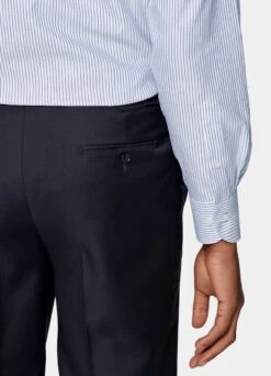 Navy Striped Royal Oxford Slim Fit Shirt 10 Navy Striped Royal Oxford Slim Fit Shirt -Suit Supply H9309 103