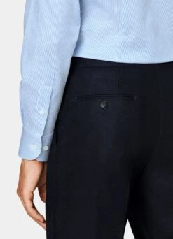 Mid Blue Striped Twill Extra Slim Fit Shirt 10 Mid Blue Striped Twill Extra Slim Fit Shirt -Suit Supply H9318ESF 103