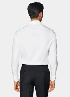 White Twill Extra Slim Fit Shirt -Suit Supply H9390ESF 105