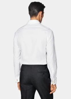 White Double Cuff Slim Fit Shirt 11 White Double Cuff Slim Fit Shirt -Suit Supply H9391 105
