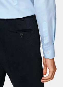 Light Blue Twill Extra Slim Fit Shirt -Suit Supply H9392ESF 103