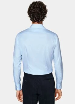 Light Blue Twill Extra Slim Fit Shirt -Suit Supply H9392ESF 105