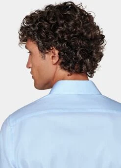 Light Blue Twill Extra Slim Fit Shirt -Suit Supply H9392ESF 106