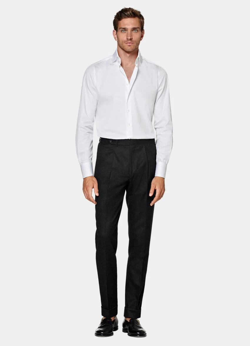 White Twill Slim Fit Shirt 4 White Twill Slim Fit Shirt - Image 4