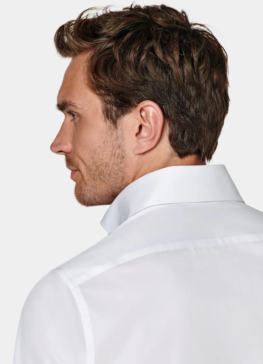 White Twill Slim Fit Shirt 6 White Twill Slim Fit Shirt - Image 6