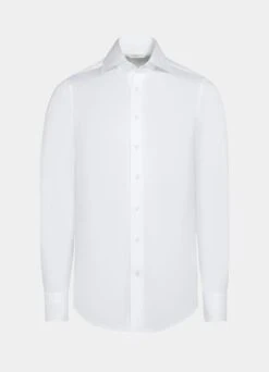 White Twill Slim Fit Shirt 15 White Twill Slim Fit Shirt -Suit Supply H9456 25