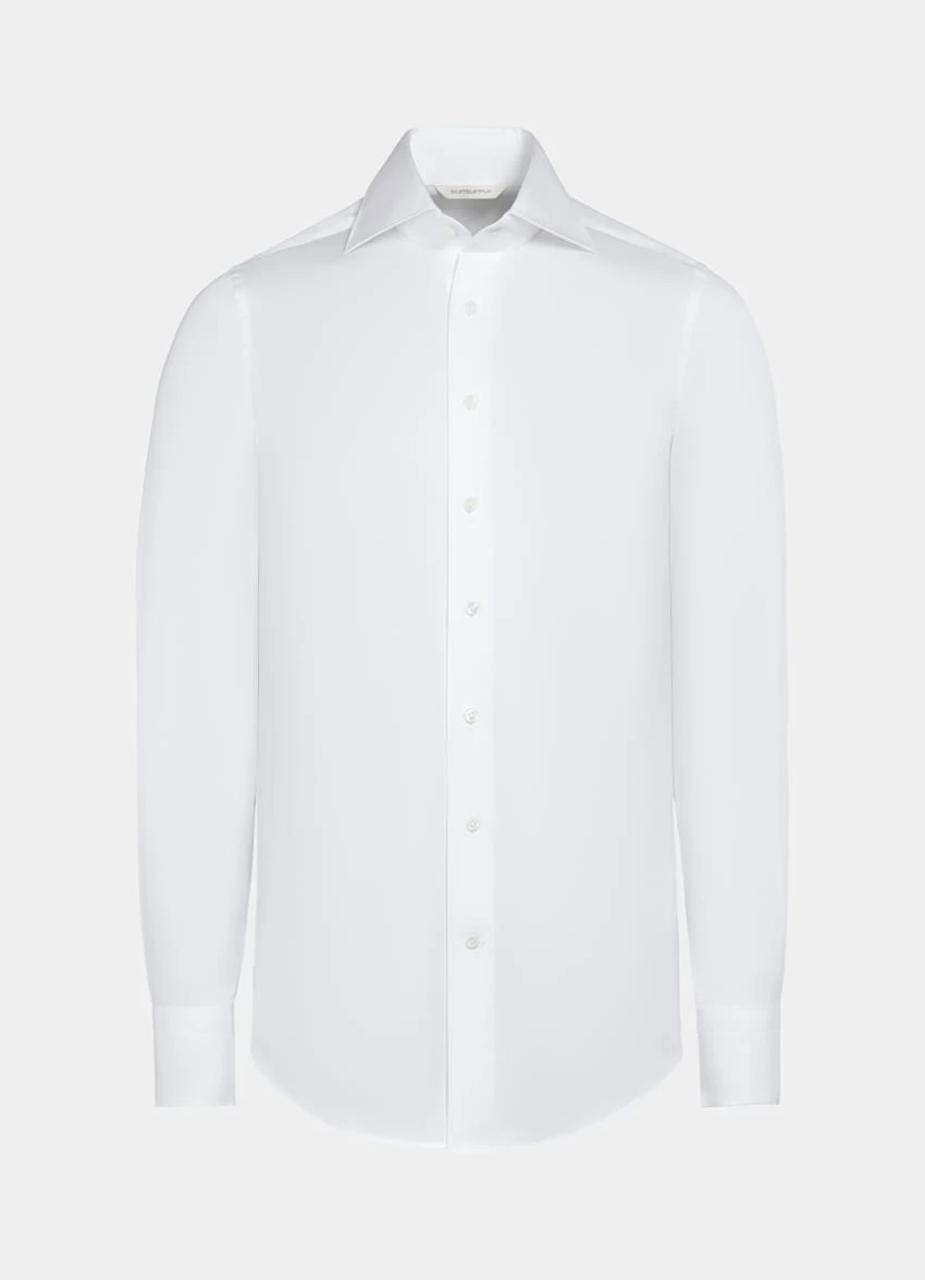 White Twill Slim Fit Shirt 8 White Twill Slim Fit Shirt - Image 8