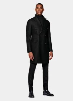 Black Overcoat -Suit Supply J812 104