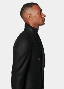Black Overcoat -Suit Supply J812 107