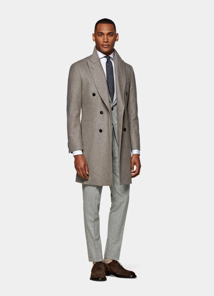 Taupe Overcoat 4 Taupe Overcoat - Image 4