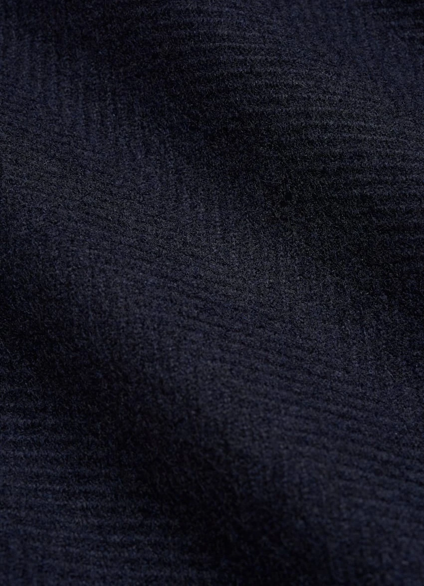 Navy Herringbone Polo Coat 7 Navy Herringbone Polo Coat - Image 7