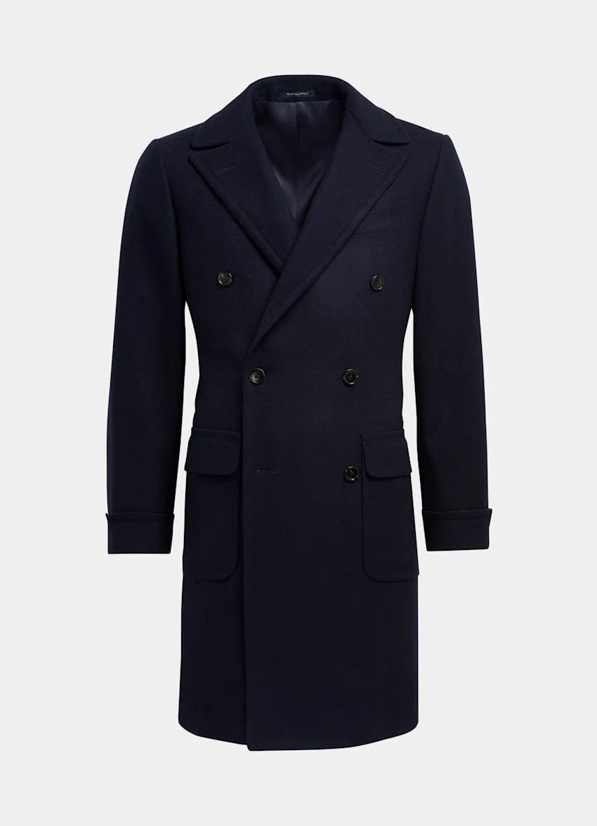 Navy Herringbone Polo Coat 8 Navy Herringbone Polo Coat - Image 8