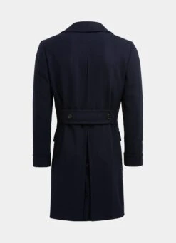 Navy Herringbone Polo Coat 17 Navy Herringbone Polo Coat -Suit Supply J826 26