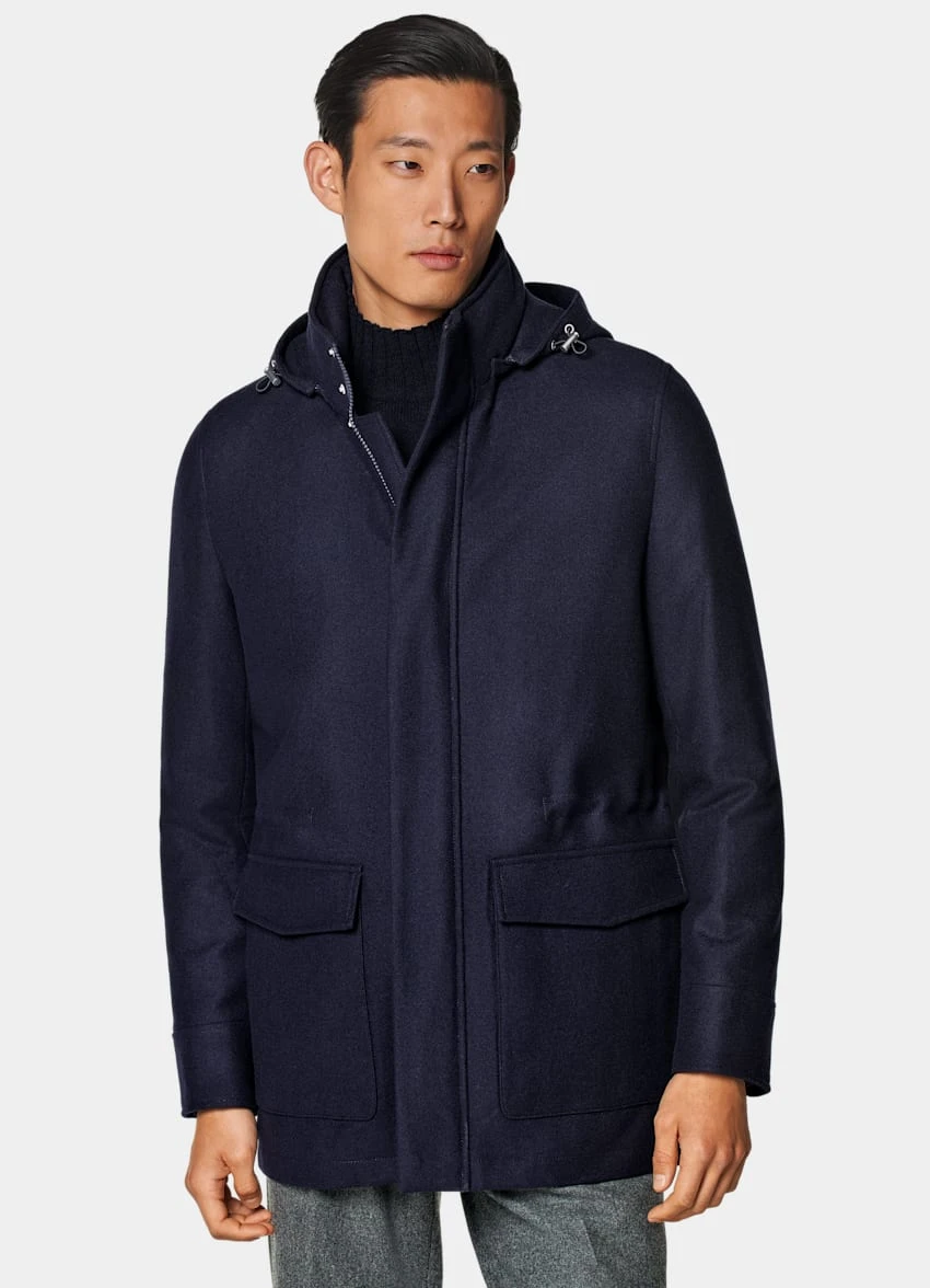 Navy Padded Parka 2 Navy Padded Parka - Image 2