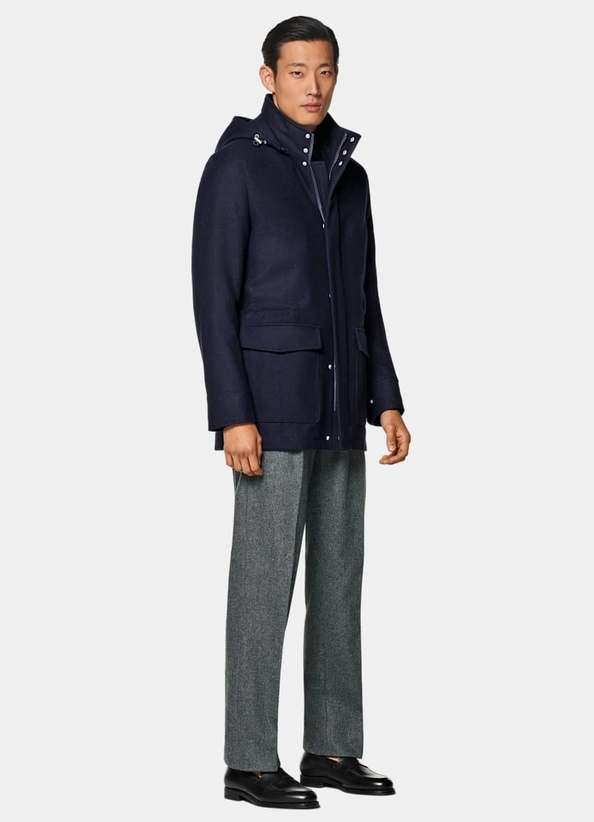 Navy Padded Parka 4 Navy Padded Parka - Image 4