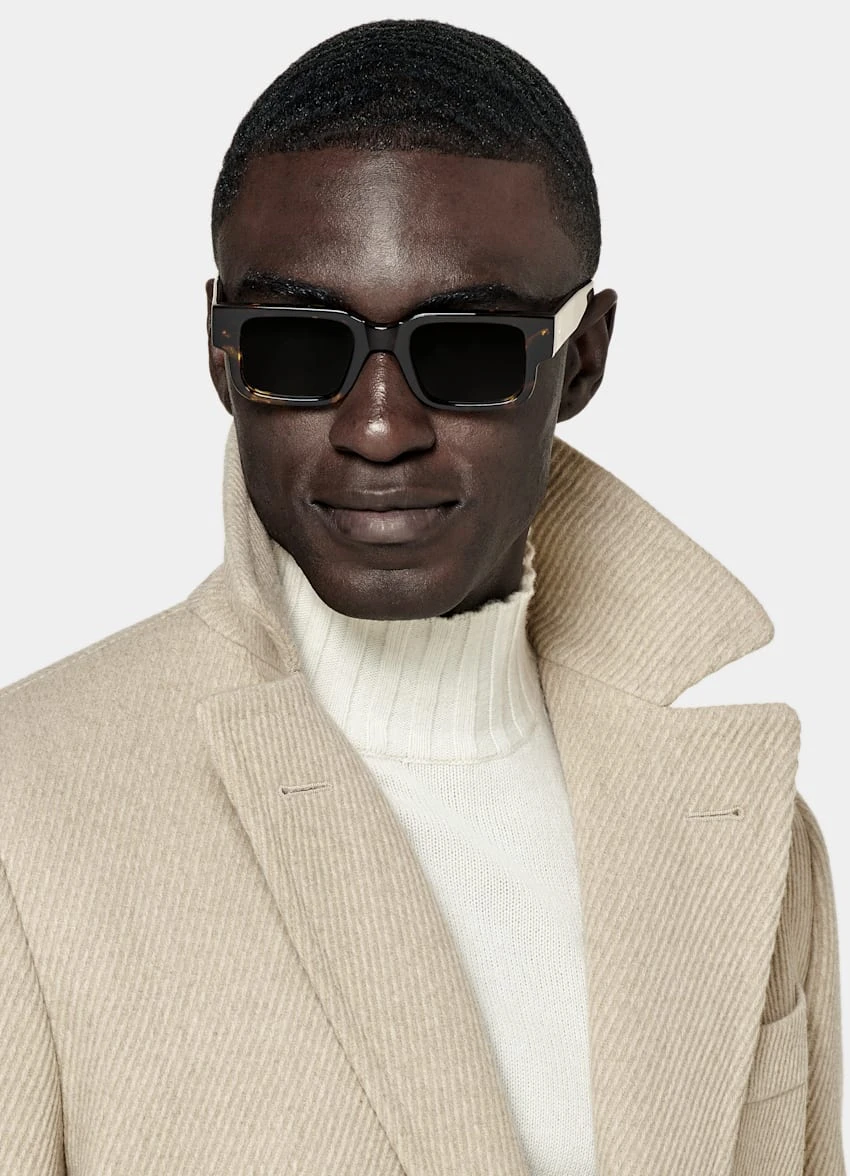 Light Brown Twill Polo Coat 1 Light Brown Twill Polo Coat