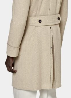 Light Brown Twill Polo Coat 11 Light Brown Twill Polo Coat -Suit Supply J915 103