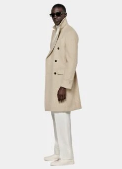 Light Brown Twill Polo Coat 12 Light Brown Twill Polo Coat -Suit Supply J915 104